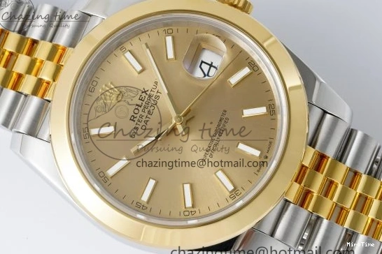 MiroTime 0124 Breathable DateJust 41 SS YG Polished Bezel KING 1:1 Best Edition 904L Steel YG Dial on Jubilee Bracelet VR 2221